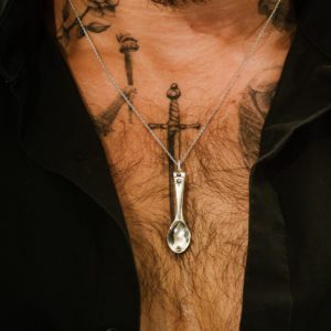 שרשרת כפית קטנה של כסף