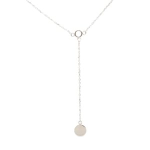 שרשרת עניבה עיגול אלגנטית עם אלמנט נופל מכסף