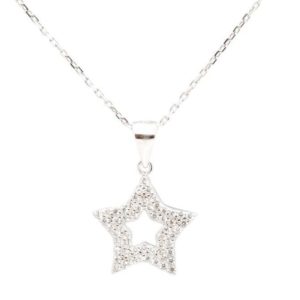 שרשרת כסף כוכב חלול