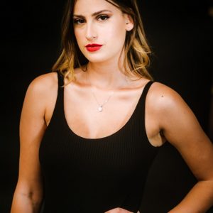 שרשרת עיגול קלאסית מכסף משובצת זירקונים