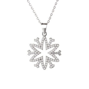 שרשרת פתית שלג גדול מכסף 925