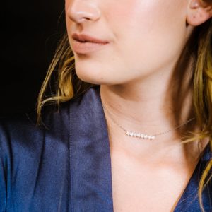 צ'וקר כוכבים מכסף משובץ בזירקונים