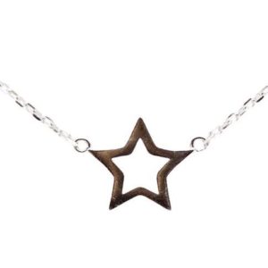 שרשרת כוכב חלול מכסף