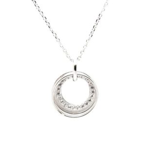 שרשרת עיגול בתוך עיגול בתוך זרקן מכסף