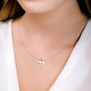 שרשרת חי מכסף מעוטרת בזירקונים