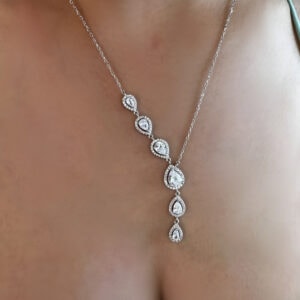 שרשרת טיפות אלגנטית מכסף