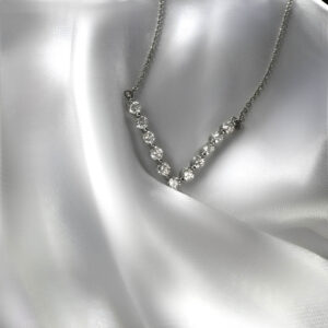 שרשרת טניס וי מכסף