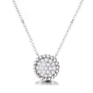 שרשרת פאי משובצת זירקונים מכסף