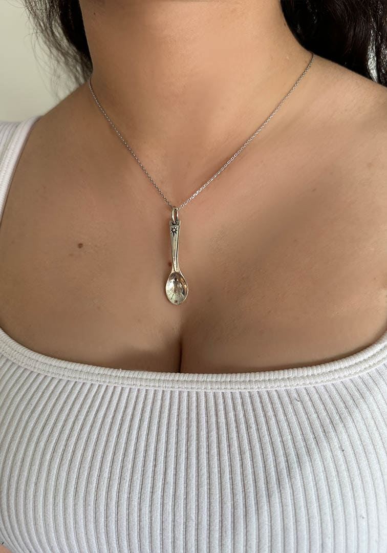 שרשרת כפית - שרשרת כפית מכסף - שרשרת כסף כפית - שרשרת כפית מכסף - שרשרת פלפלת