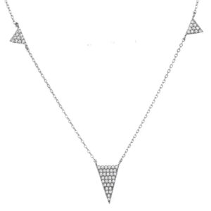 שרשרת משולשים מכסף 925