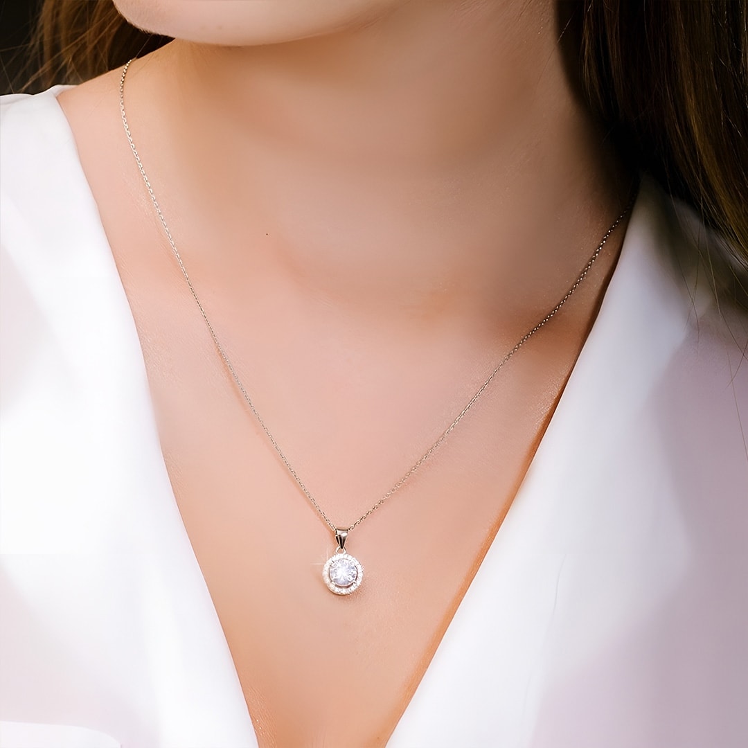 שרשרת סוליטר - שרשראות סוליטר - שרשרת סוליטר מכסף