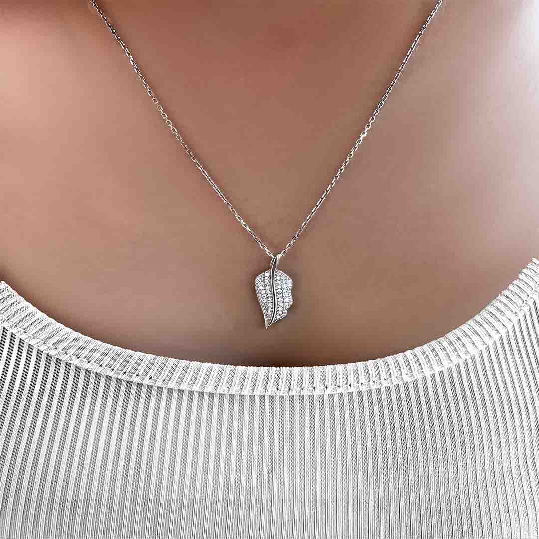 שרשרת עלה מכסף - שרשראות עלה