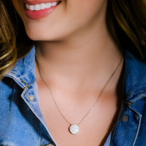 שרשרת פאי משובצת זירקונים מכסף