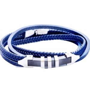 צמיד רצועות כחולות כפול