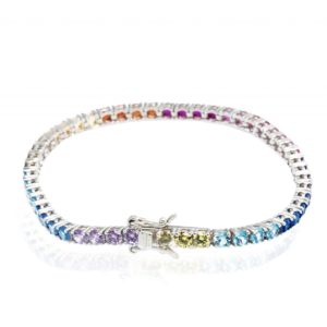 צמיד טניס ריינבואו 3 מ"מ סוגר יוקרתי