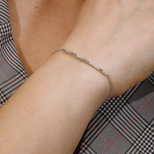 צמיד שורה שיבוץ צבעוני