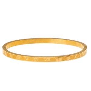 צמיד רומי קשיח בצבע זהב