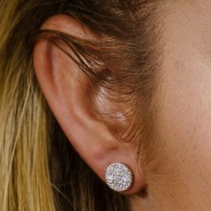 עגילי עיגול מכסף