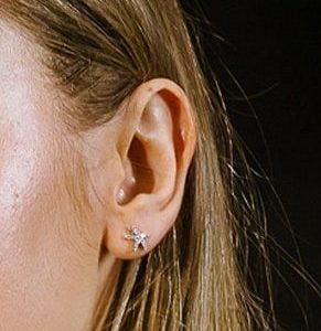 עגילי כסף כוכב ים