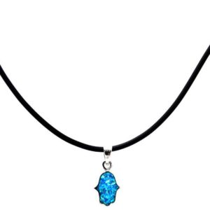 צ'וקר סיליקון עם אלמנט חמסה מכסף 925 טהור