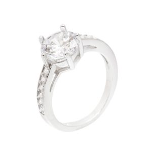 טבעת יוקרתית מכסף זרקן גדול