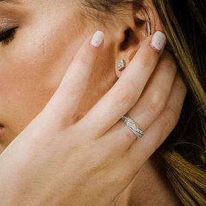 טבעת כסף שובלי זירקונים