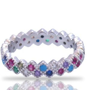 טבעת כסף קולקציית ריינבו