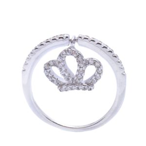 טבעת כסף אלמנט כתר נופל