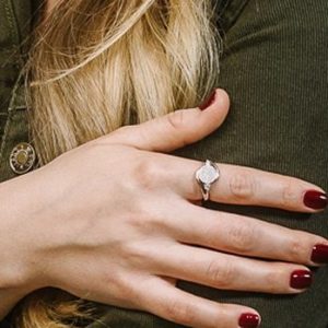 טבעת כסף אלמנט עגול ספירלה