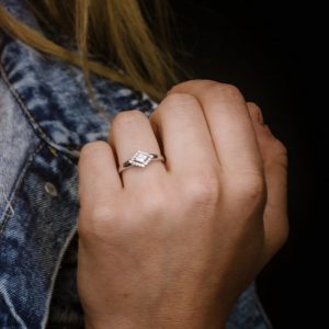 טבעת כסף מעויין