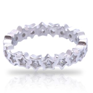 טבעת כסף כוכבים