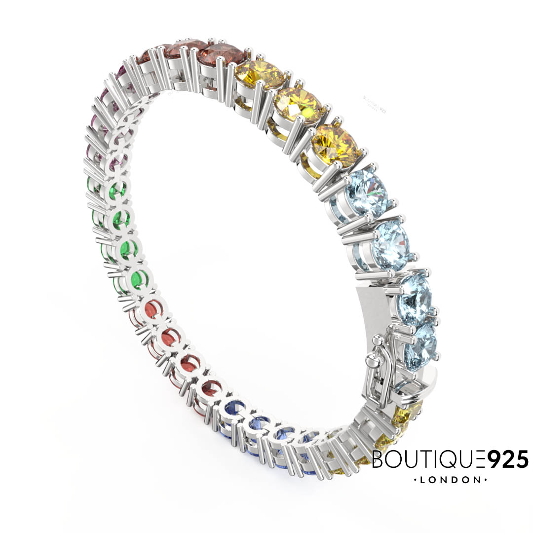 כסף 925 - צמיד כסף - צמיד כסף 925 - צמיד צבעוני