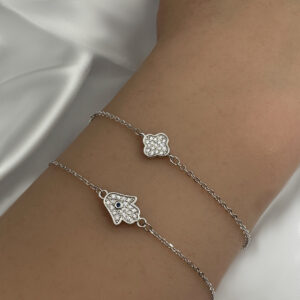 צמיד חמסה משובץ זירקונים