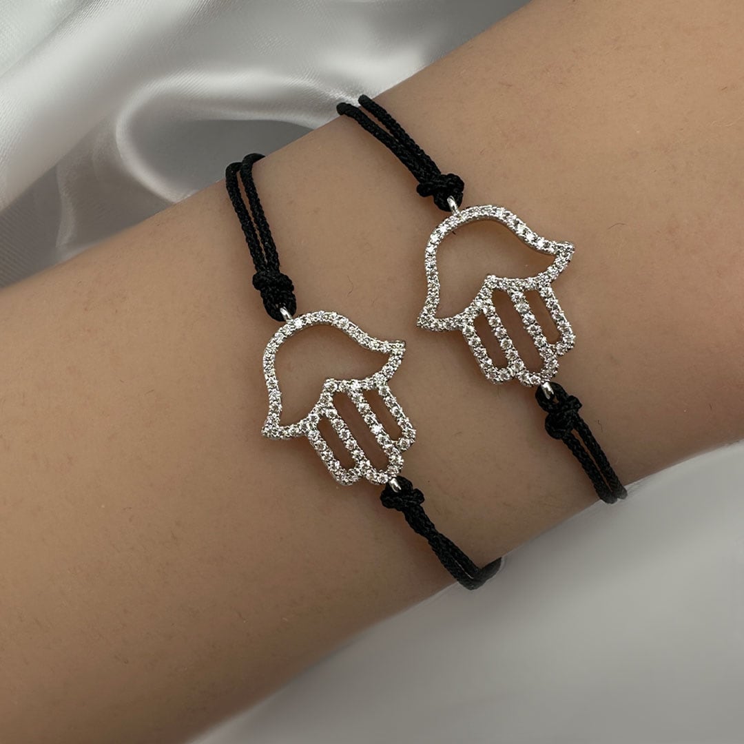 צמיד חמסה - צמיד כסף חמסה - חמסה מכסף חמסה מכסף אמיתי - כסף 925