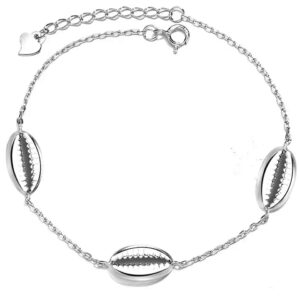 צמיד צדפות מכסף 925 טהור