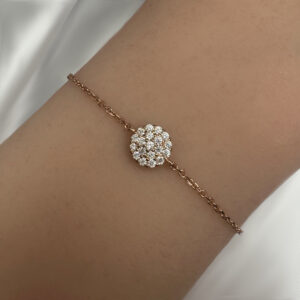 צמיד רוז גולד פרח