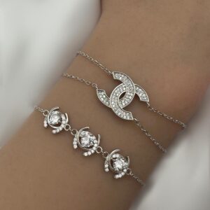 צמיד כסף אינפיניטי רצועות כפולות