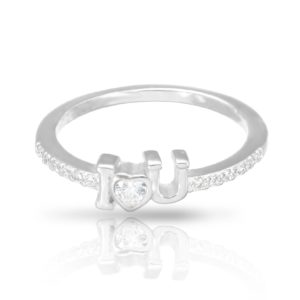 טבעת כסף I LOVE YOU