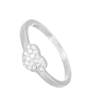 טבעת כסף לב מנופח