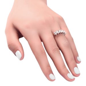 טבעת שורת בגטים מכסף 925