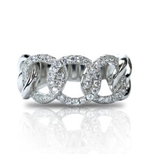 טבעת כסף גורמט משובץ טריו