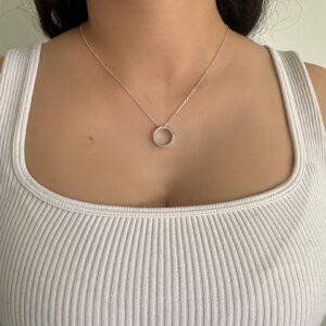 שרשרת כסף מעגל החיים מחומצנת