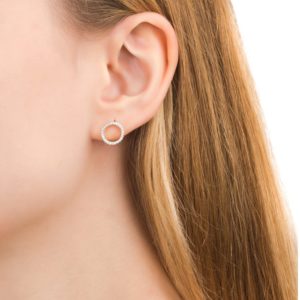 עגילי כסף מעגל החיים גדולים