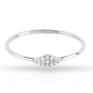 טבעת כסף מעוין