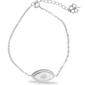 צמיד כסף עין מבריקה