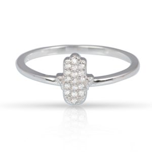 טבעת כסף חמסה קטנה