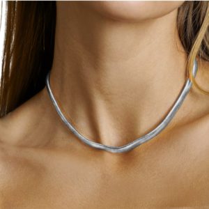 שרשרת קלאופטרה עבה צבע כסף