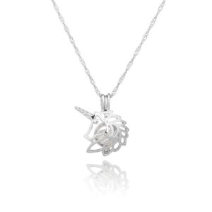 שרשרת חד קרן עם פנינה