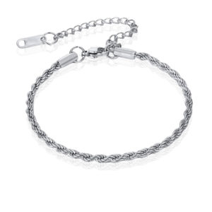 צמיד חבל בצבע כסף