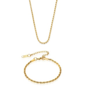 סט תכשיטי חבל זהב